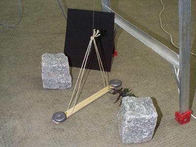 Balance built from materials available to Archimedes